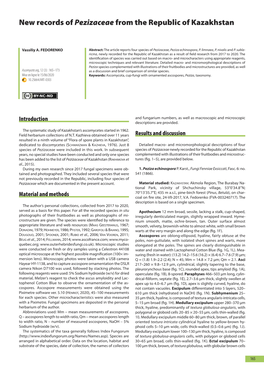 New Records of Pezizaceae from the Republic of Kazakhstan