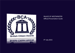 Palace of Westminster Official Presentation Guide