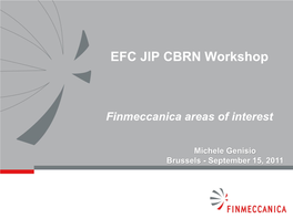 EFC JIP CBRN Workshop