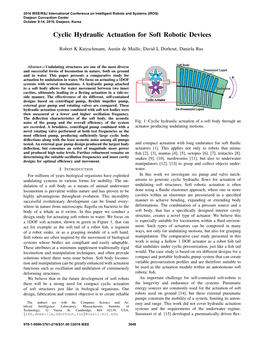 Cyclic Hydraulic Actuation for Soft Robotic Devices