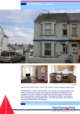 Guide Price £175,000 35 North Road, Torpoint