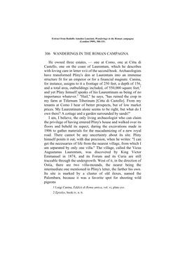 Wanderings in the Roman Campagna (London 1909), 306-331