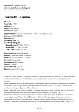 Torniella - Farma