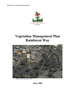 Rainforest Way Vegetation Management Plan 2004