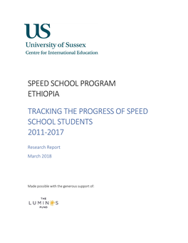 Tracking the Progress of Speed School Students 2011-2017