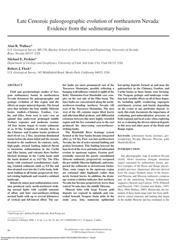 Late Cenozoic Paleogeographic Evolution of Northeastern Nevada: Evidence from the Sedimentary Basins