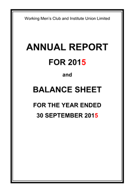 Annual Report for 2015