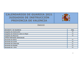 Calendarios De Guardia 2021 Juzgados De Instrucción