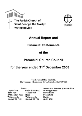 Annual Report and Financial Statements of the Parochial Church