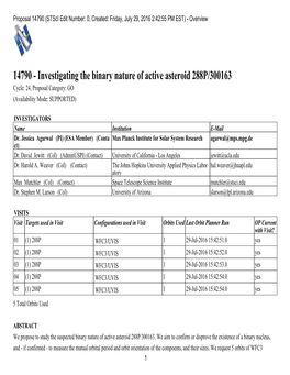 14790 (Stsci Edit Number: 0, Created: Friday, July 29, 2016 2:42:55 PM EST) - Overview