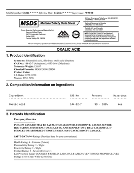 Oxalic Acid 1