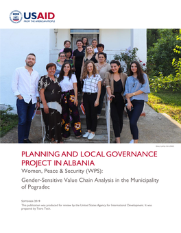 Planning and Local Governance Project in Albania: Women, Peace & Security (WPS): Gender-Sensitive Value Chain Analysis in Th
