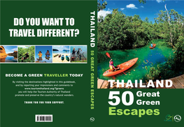 Do You Want to Travel Different? 50 Great Great 50 Green Escapes Green Become a Green Traveller Today
