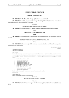 Legislative Council- PROOF Page 1