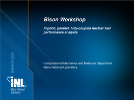 BISON Workshop Slides