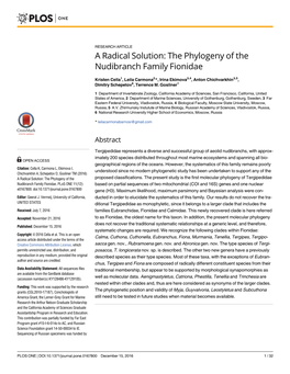 A Radical Solution: the Phylogeny of the Nudibranch Family Fionidae