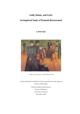 Guilt, Shame, and Grief: an Empirical Study of Perinatal Bereavement