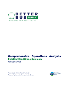 Comprehensive Operations Analysis Existing Conditions Summary February 2021