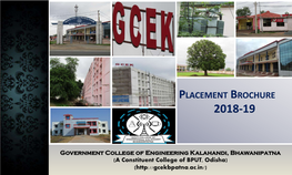 Placement Brochure 2018-19