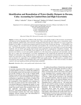 Identification and Remediation of Water-Quality Hotspots in Havana