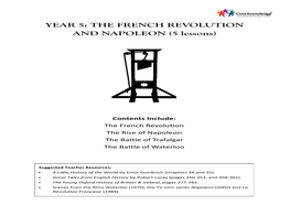 THE FRENCH REVOLUTION and NAPOLEON (5 Lessons)