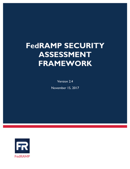 Fedramp SECURITY ASSESSMENT FRAMEWORK