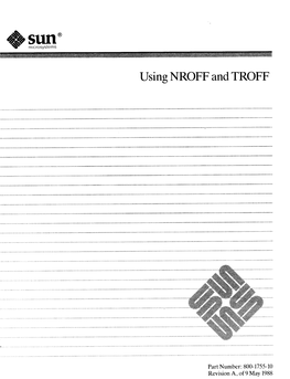 Using NROFF and TROFF