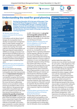 Understanding the Need for Good Planning Project Newsletter #2