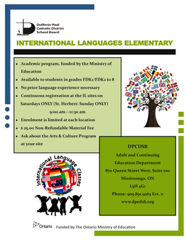 International Languages Program Flyer