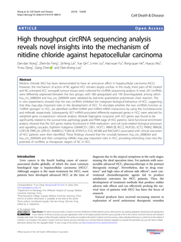 High Throughput Circrna Sequencing Analysis Reveals Novel Insights Into