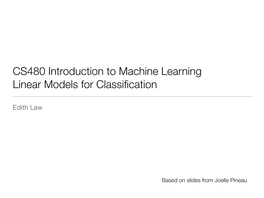 Linear Models for Classification