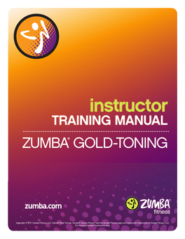 Instructor TRAINING MANUAL ZUMBA® GOLD-TONING