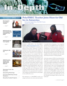 Polartrec Teacher Joins Hunt for Old Ice in Antarctica