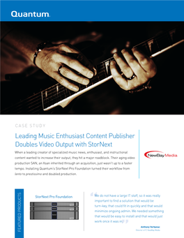 Leading Music Enthusiast Content Publisher Doubles Video Output