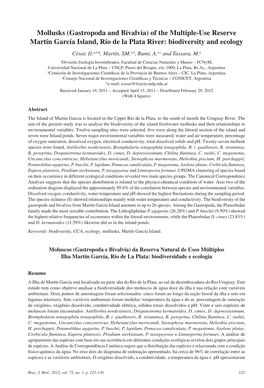 Mollusks (Gastropoda and Bivalvia) of the Multiple-Use Reserve