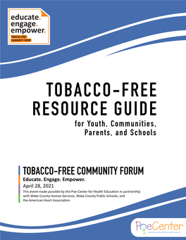 Download Our Tobacco-Free Resource Guide for Youth