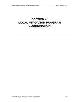 Section 4: Local Mitigation Program Coordination