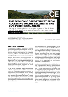 The Economic Opportunity from Peripheral Postal E-Commerce In