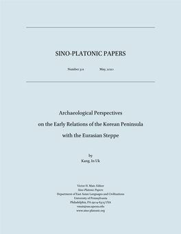 Archaeological Perspectives on the Early Relations of the Korean Peninsula with the Eurasian Steppe