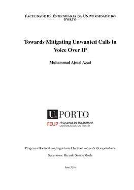 Towards Mitigating Unwanted Calls in Voice Over IP