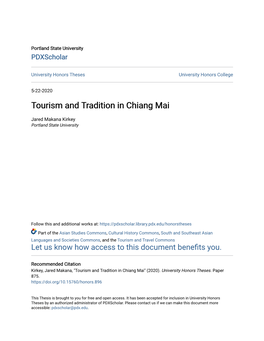 Tourism and Tradition in Chiang Mai