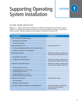 Supporting Operating System Installation | 3