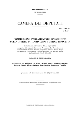 Commissione Alpi – Relazione De Basi Motta