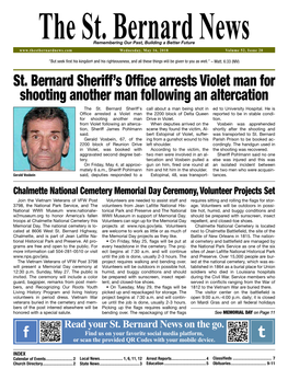 St. Bernard Sheriff's Office Arrests Violet Man for Shooting Another