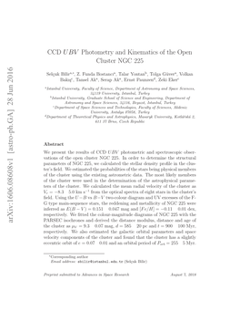 CCD UBV Photometry and Kinematics of the Open Cluster NGC