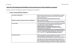 Joint Note: Development That Should Have Been Assessed As Part of the Cumulative Assessment