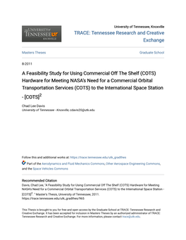 A Feasibility Study for Using Commercial Off the Shelf (COTS)