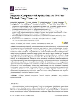 Integrated Computational Approaches and Tools for Allosteric Drug Discovery