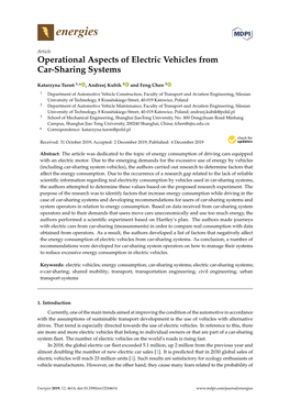 Operational Aspects of Electric Vehicles from Car-Sharing Systems