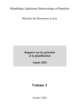 Rapport Sur Les Priorités Et La Planification Année 2021
